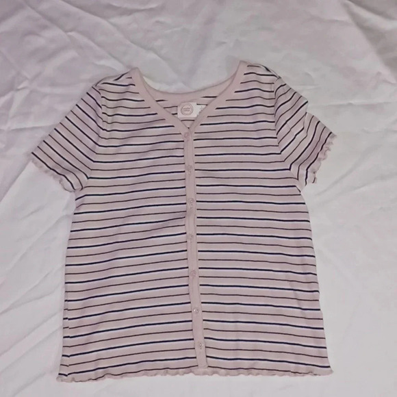 Wonder nation girls ribbed cropped shirt - Picture 1 of 2